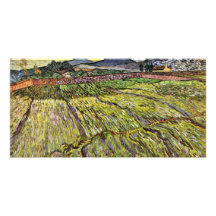 Landscape With Ploughed Fields By Vincent Van Gogh Photo Card