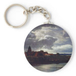 Landscape With River By Andreas Achenbach keychains