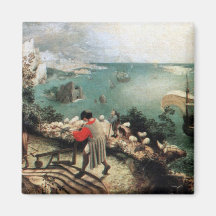 Landscape with the Fall of Icarus - 1558 Fridge Magnets