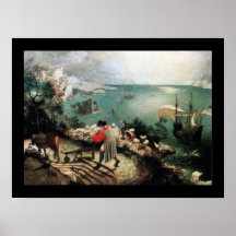 Landscape with the Fall of Icarus - 1558 Posters