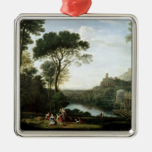 Landscape with the Nymph Egeria Christmas Ornaments