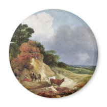 Landscape With The Village Cornard By Thomas Gains Fridge Magnet