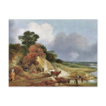 Landscape With The Village Cornard By Thomas Gains Post Cards