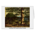 Landscape With Tree By Gustave Courbet cards