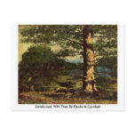 Landscape With Tree By Gustave Courbet Postcards