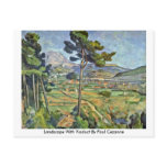 Landscape With Viaduct By Paul Cezanne postcards