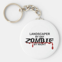 Landscaper Zombie Key Chain