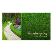 Landscaping Lawn care Gardener business card