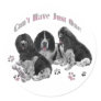 LANDSEER NEWFOUNDLAND CAN'T HAVE JUST ONE ROUND STICKER