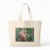 Langur Monkey Mother & Baby Tote Bag