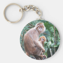 Langur Monkey Mother & Baby Key Chain