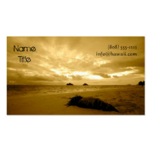 Lanikai Sunrise Business Card Template