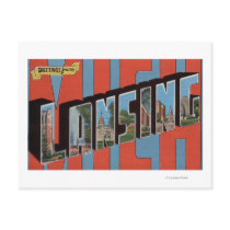 Lansing, Michigan - Large Letter Scenes 2 Postcard