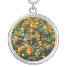 Lantana Camara (Yellow Sage) Pink flowers Custom Necklace