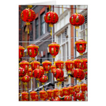 Lanterns in Chinatown, London Greeting Card