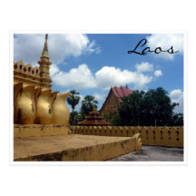 lao golden stupa post cards