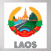 Laos Coat of Arms Print