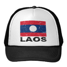 Laos Vintage Flag Hat