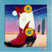 Lapel Pin, Broach - Cowboy Boot, All Dressed Up