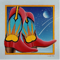 Lapel Pin - Cowboy Boots, Sunrise Sunset