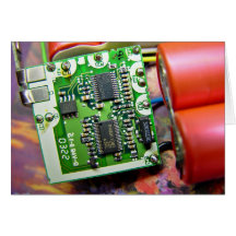 Laptop circuit board greeting cards