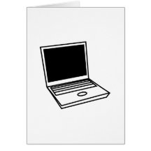 Laptop PC Greeting Card