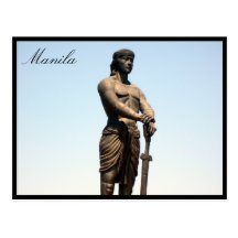 lapu lapu statue post card