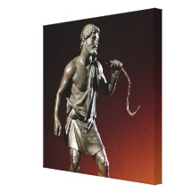 Lararium statuette of a water carrier stretched canvas prints