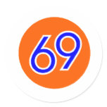 large69 round sticker