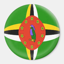 Large 3 inch magnet - Dominica flag