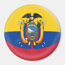 Large 3 inch magnet - Ecuador flag