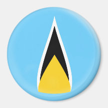 Large 3 inch magnet - Saint Lucia flag