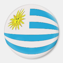 Large 3 inch magnet - Uruguay flag
