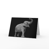 LARGE ASIAN ELEPHANT - INDIAN ELEPHANT CARD