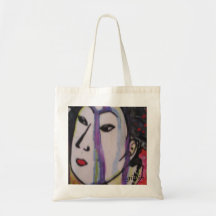 Large Bag with Original Female Face Design