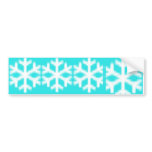 Large Blue Snowflake bumper stickers