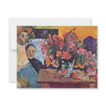 Large Bouquet Of Flowers With Tahitian Children invitations