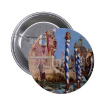Large Canal in Venice - Edouard Manet Buttons