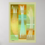 Large classic abstract collage decor poster