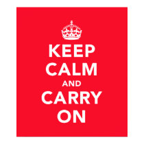 Large Keep Calm And Carry On Poster posters
