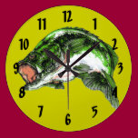 Large mouth Bass wall clocks