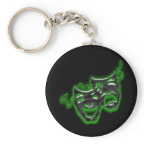 Large Neon Green Masks Keychain