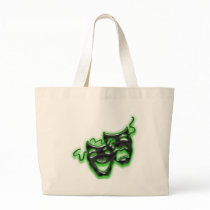 Large Neon Green Masks Tote Bag