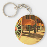 Large Old Fashioned Wagon Wheels Keychain