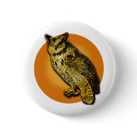 Large Owl with Orange Moon Tshirts, Mugs Button