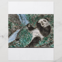 Large Panda Pla y Blurred Mosaic Flyer Design