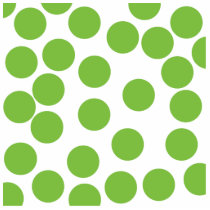 Large Pea Green Dots on White. Acrylic Cut Out