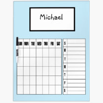 Large Personalised Child Calendar Dry Erase Board dry erase boards