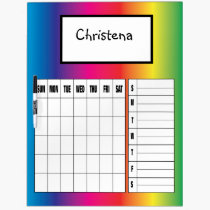 Large Personalised Child Calendar Dry Erase Board dry erase boards