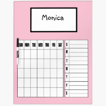 Large Personalised Child Calendar Dry Erase Board dry erase boards